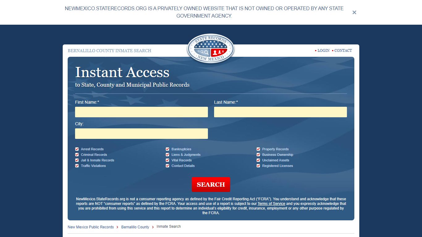 Bernalillo County, New Mexico Inmate Search | StateRecords.org